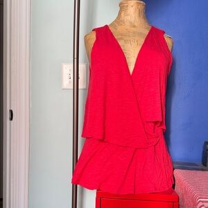 Vibrant coral 🪸 Sleeveless Wrap Top